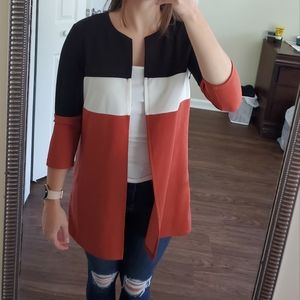 Shein Open Front Colorblock Coat